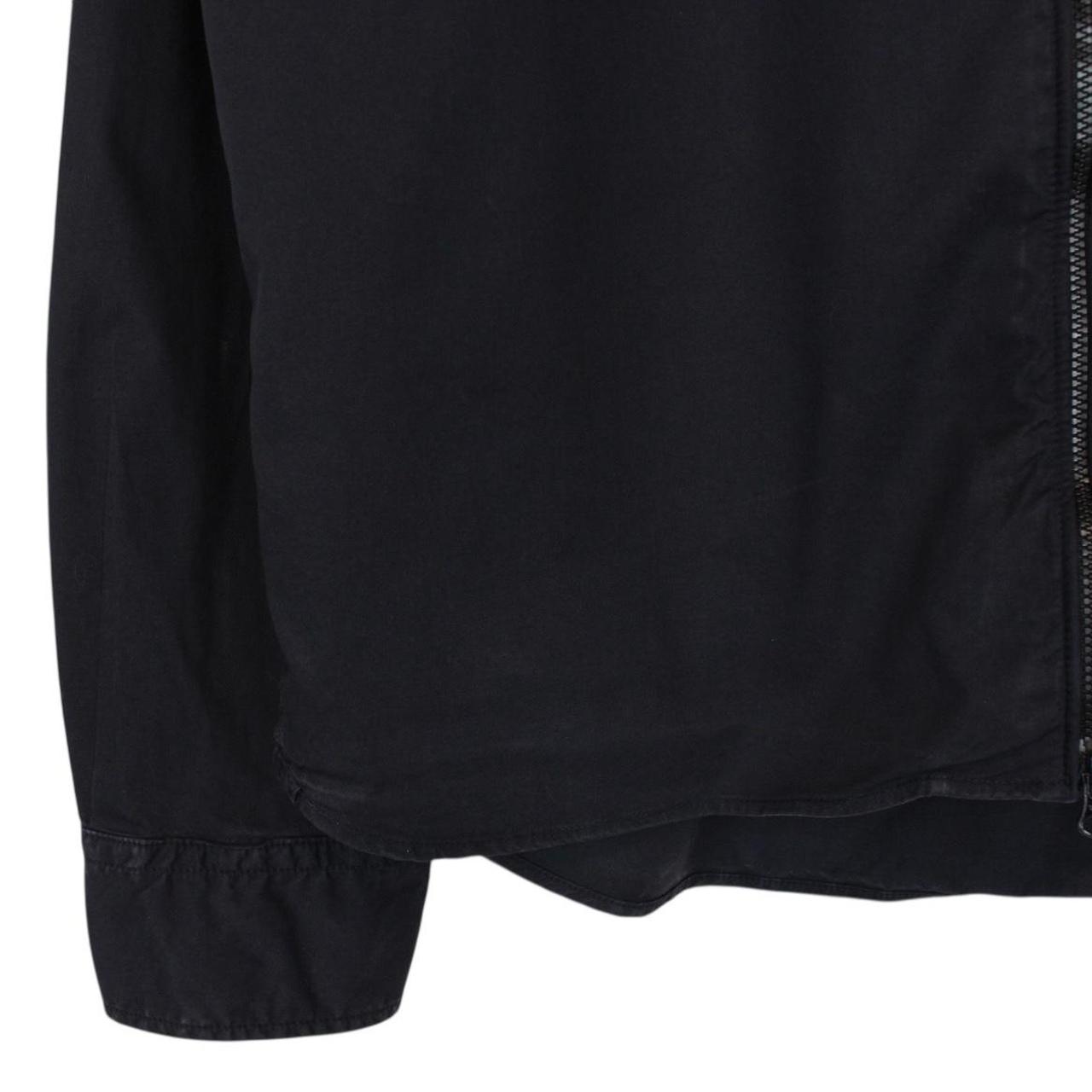 CP Company Black Full Zip Cotton Lens Overshirt Jacket