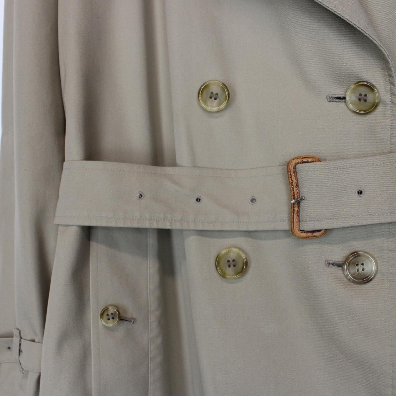 Vintage 90s Burberry Beige Double Breasted Belted Trench Coat