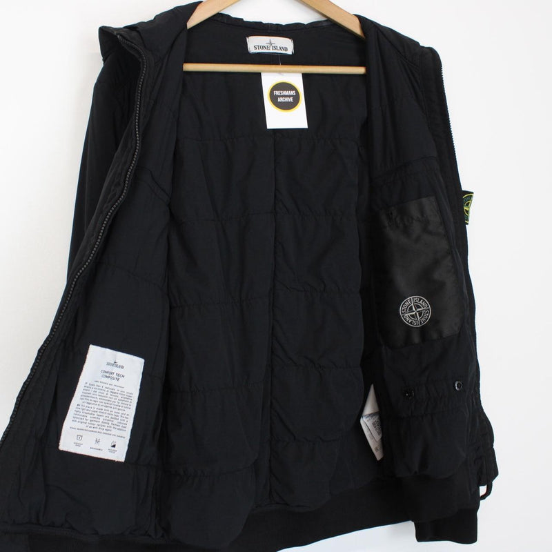Stone Island AW 2019 Navy Blue Comfort Tech Composite Hooded Jacket
