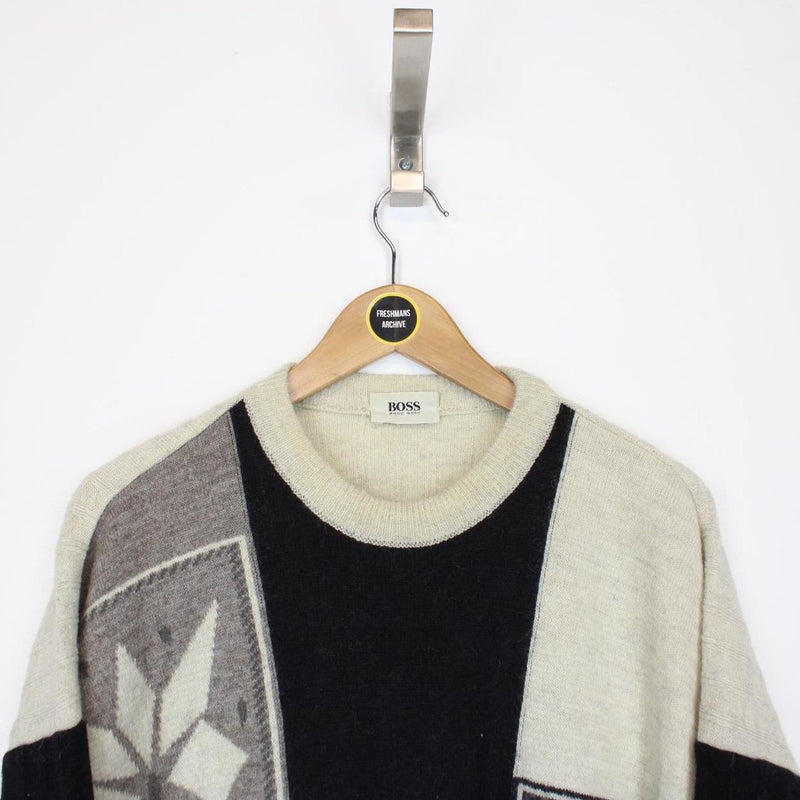 Vintage Hugo Boss Multicoloured Wool Knit Jumper