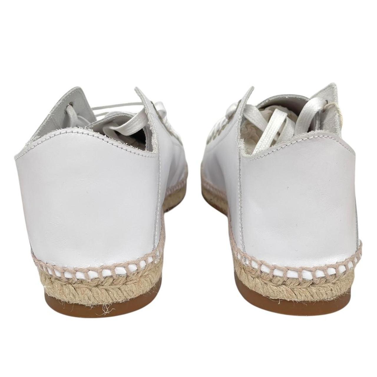 Dsquared2 White and Brown Leather Flat Espadrille Trainers