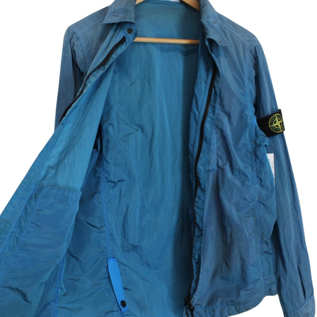 Stone Island SS 2018 Blue Full Zip Nylon Metal Overshirt Jacket