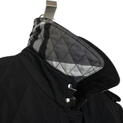 Burberry London Black Nova Check Quilted Belted Trench Coat