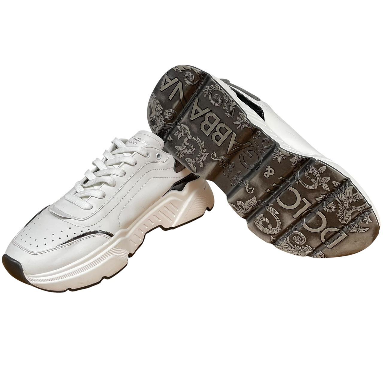 Dolce and Gabbana Daymaster White Leather Trainers