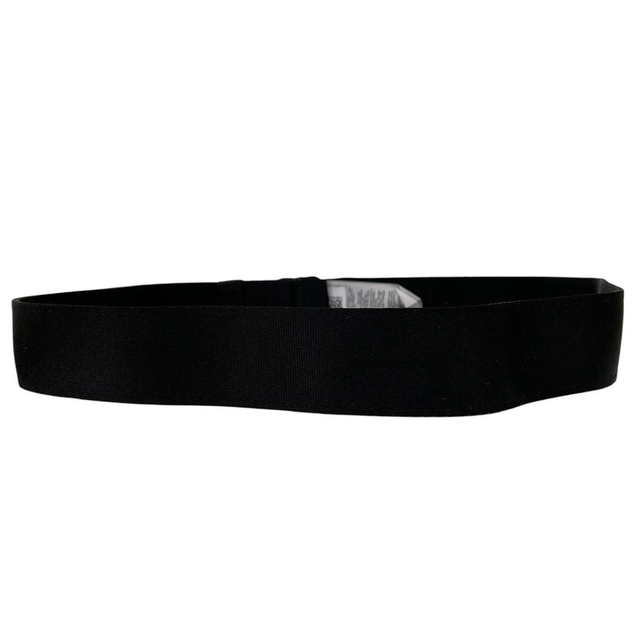 CP Company Black Herringbone Buckle Tape Belt