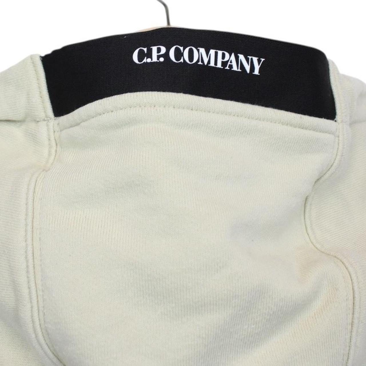 CP Company Beige Lens Cotton Hoodie Jumper