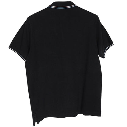 Stone Island AW 2020 Black Short Sleeve Compass Cotton Polo Shirt