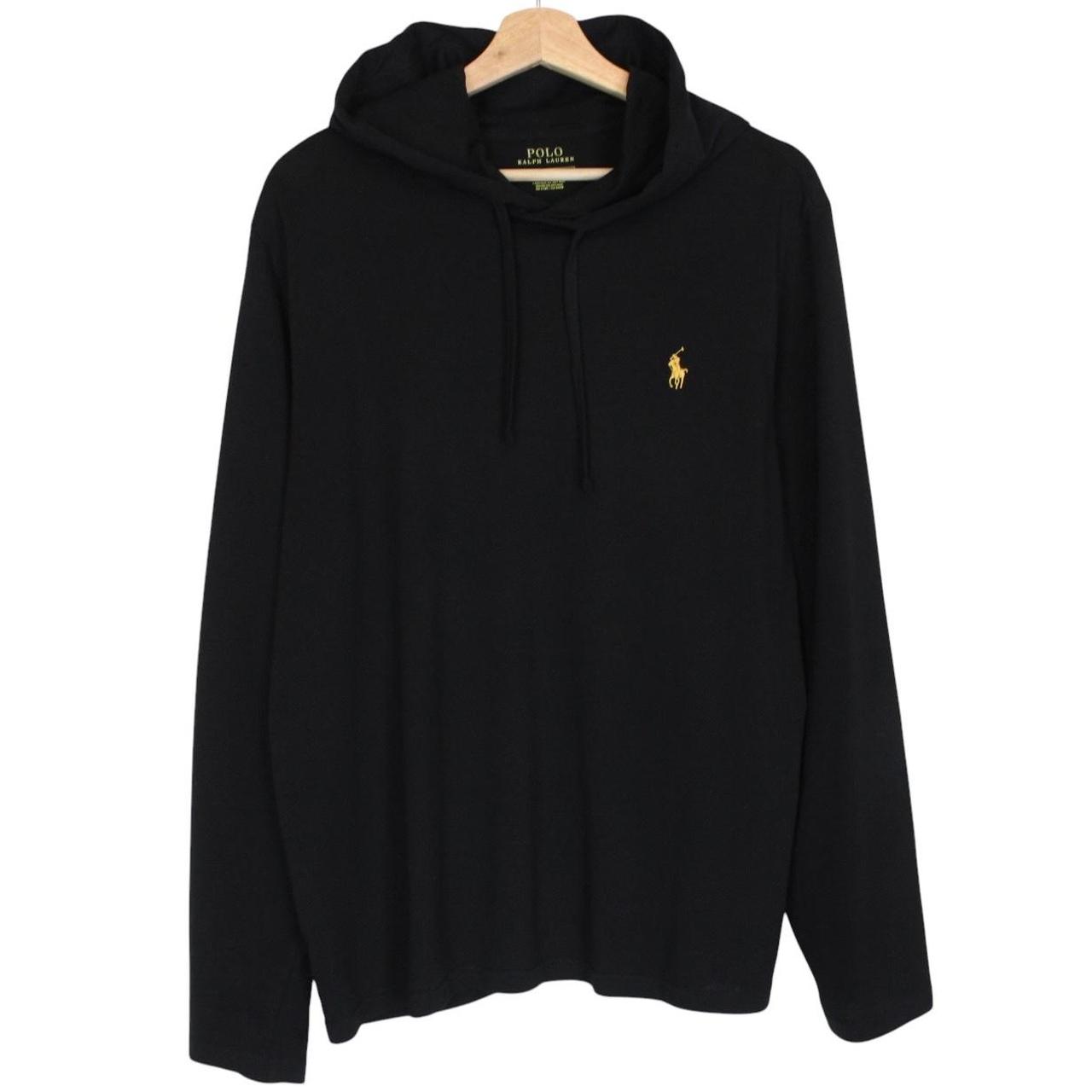 Polo Ralph Lauren Black Logo Embroidered Cotton Hoodie