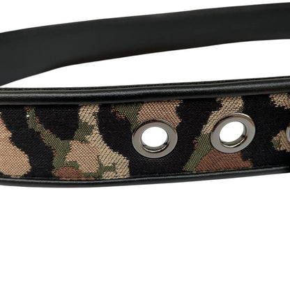 Dolce &amp; Gabbana Multicoloured Leather and Canvas Camoflauge Belt