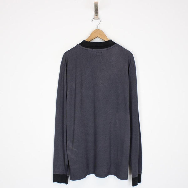 CP Company Blue Long Sleeve Tacting Polo Shirt