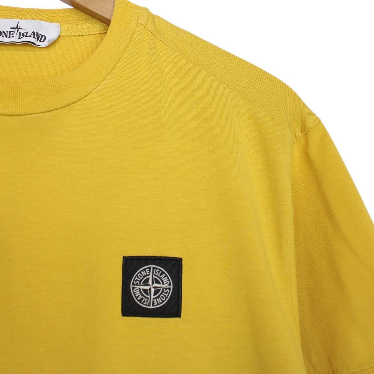 Stone Island AW 2018 Yellow Short Sleeve Compass T-Shirt