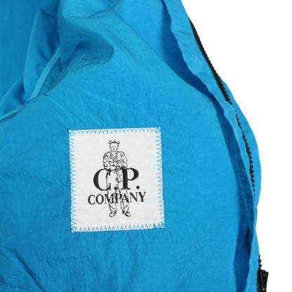 CP Company Blue Full Zip Chrome Nylon Garment Dyed Lens Jacket