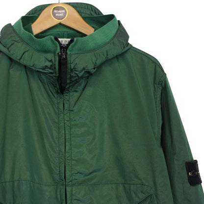 Vintage Stone Island SS 2008 Green Nylon Metal Hooded Jacket