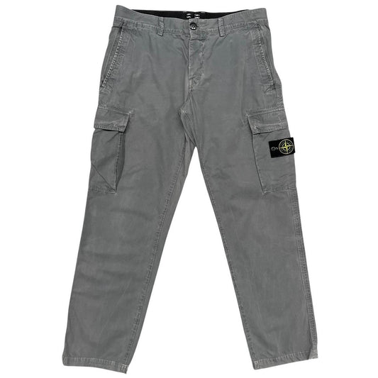 Stone Island Grey Slim Fit Cargo Trousers