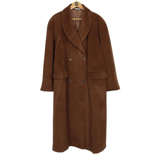 Vintage 90s Burberry Brown Alpaca Wool Coat