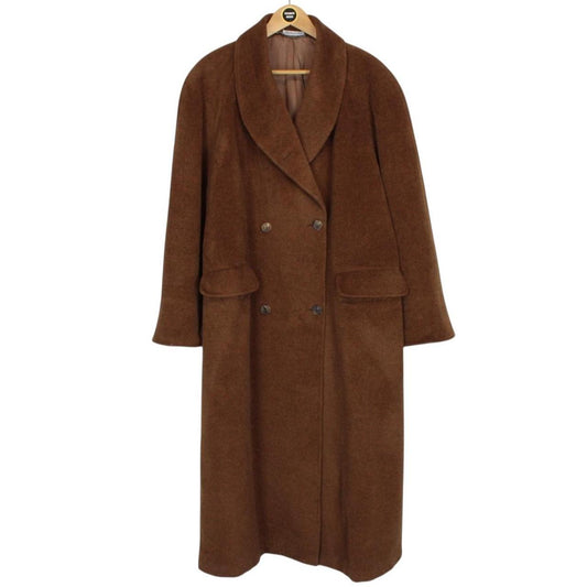 Vintage 90s Burberry Brown Alpaca Wool Coat