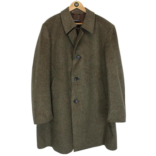 Vintage 90s Christian Dior Green Virgin Wool Overcoat