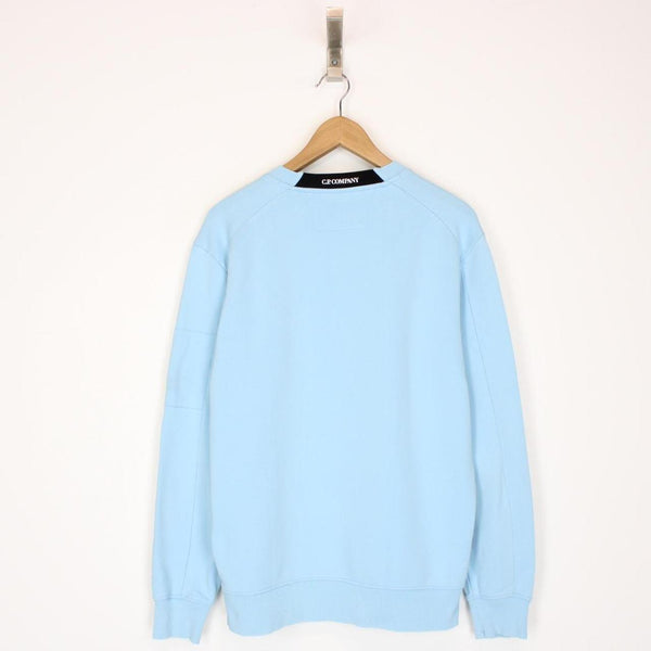 CP Company Light Blue Goggle Lens Cotton Sweatshirt Jumper