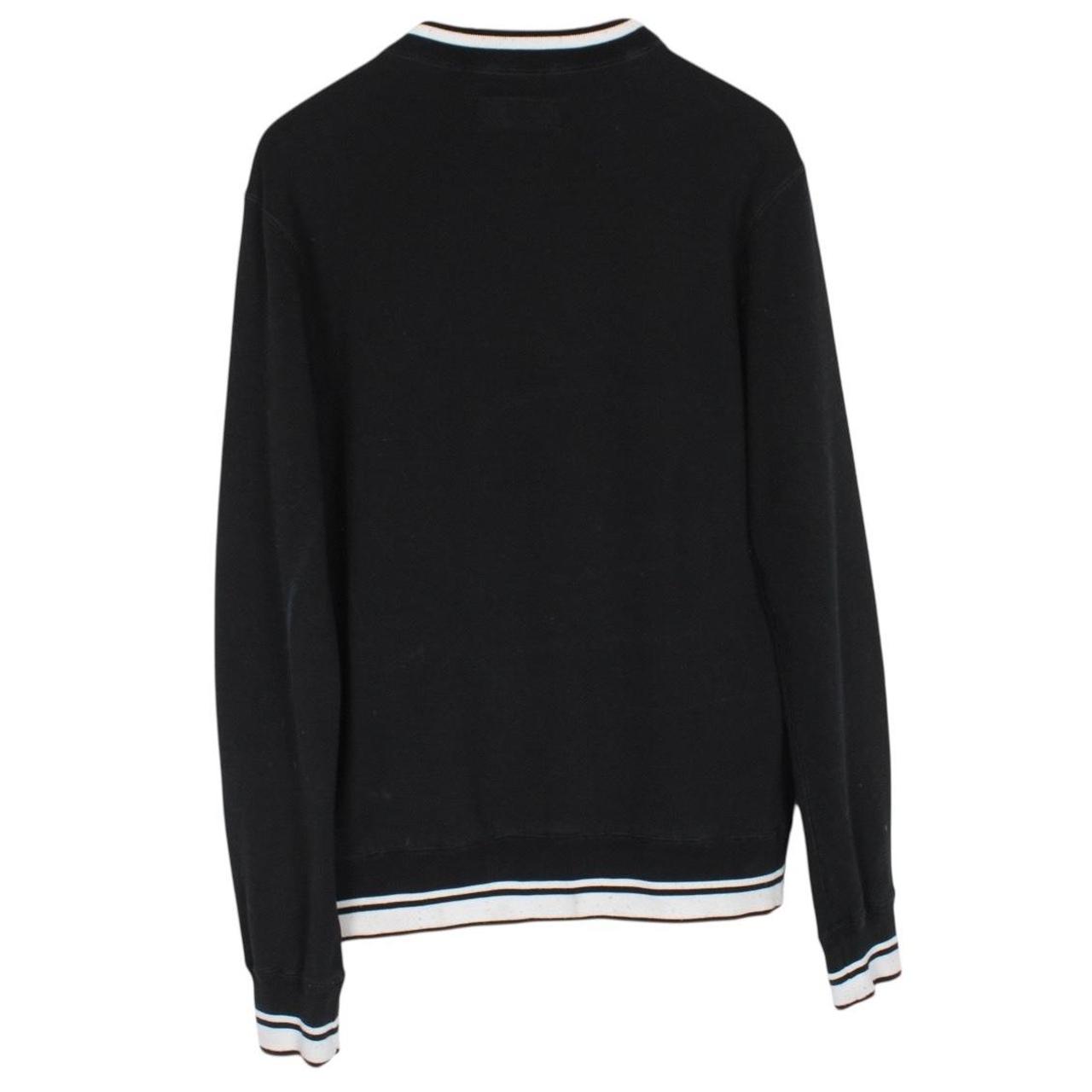Dolce and Gabbana Black and White Crown Logo Cotton Sweatshirt Jumper