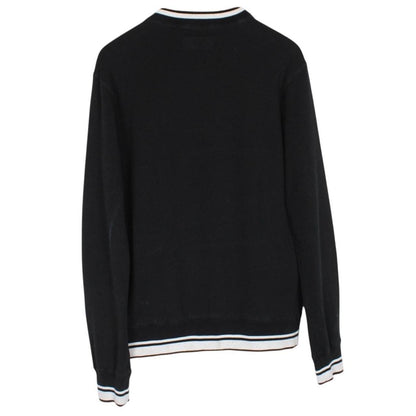 Dolce and Gabbana Black and White Crown Logo Cotton Sweatshirt Jumper