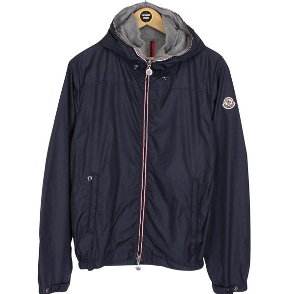 Moncler Urville Navy Blue Full Zip Hooded Packable Jacket
