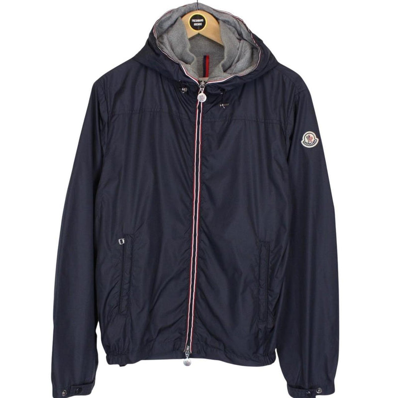 Moncler Urville Navy Blue Full Zip Hooded Packable Jacket