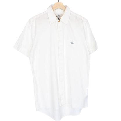 Vivienne Westwood White Short Sleeve Orb Cotton Shirt