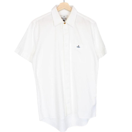 Vivienne Westwood White Short Sleeve Orb Cotton Shirt