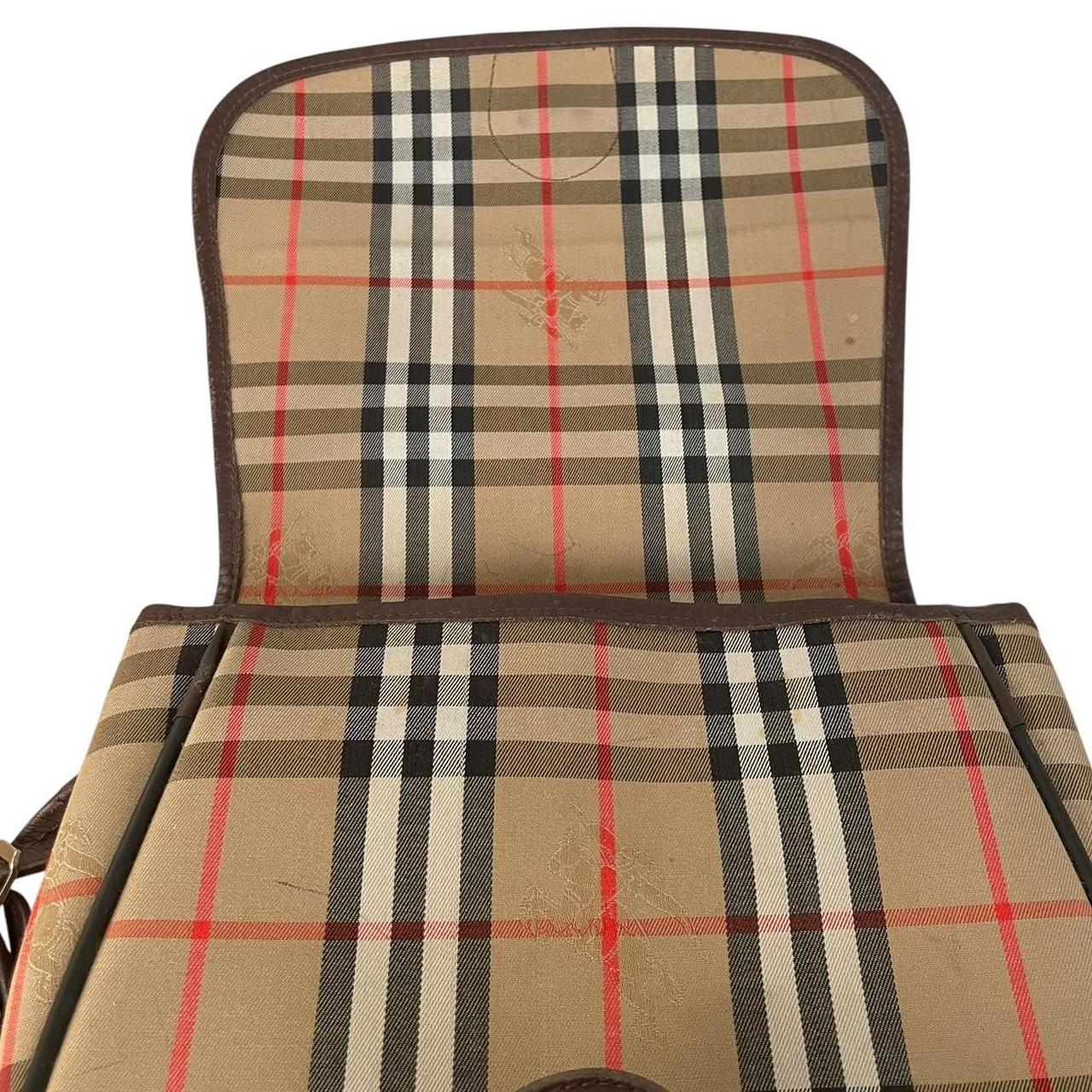 Vintage 90s Burberry Tan Brown Nova Check Shoulder Bag