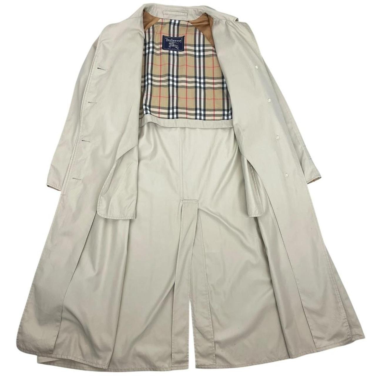 Vintage 90s Burberry Beige Single Breasted Trench Coat
