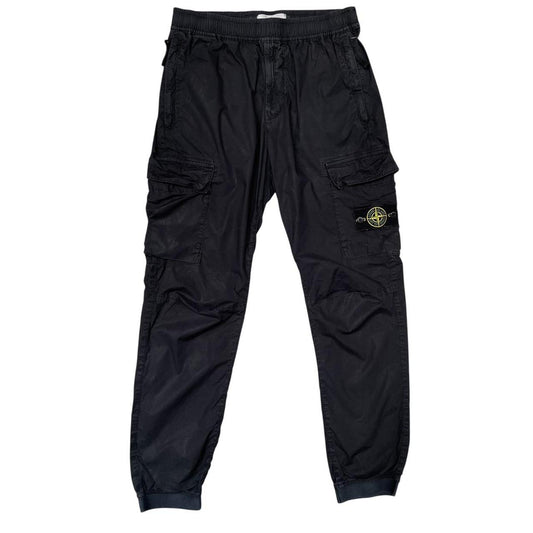 Stone Island SS 2022 Black RE-T Fit Cargo Trousers