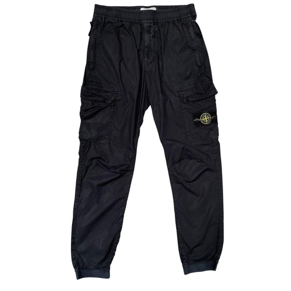 Stone Island SS 2022 Black RE-T Fit Cargo Trousers