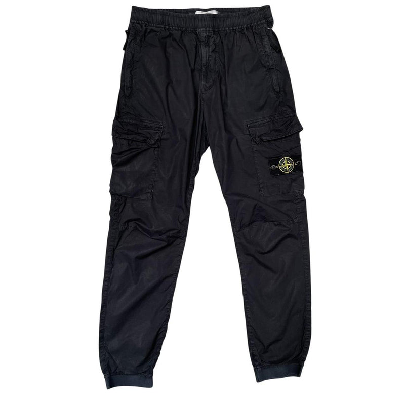 Stone Island SS 2022 Black RE-T Fit Cargo Trousers