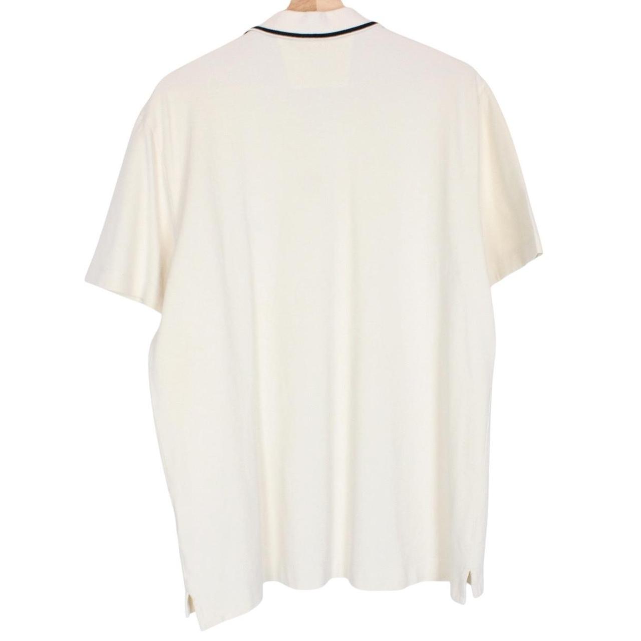 CP Company Cream Short Sleeve Cotton Polo Shirt