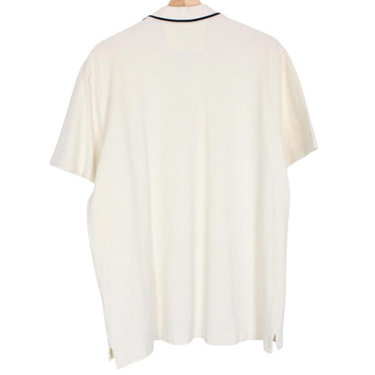 CP Company Cream Short Sleeve Cotton Polo Shirt