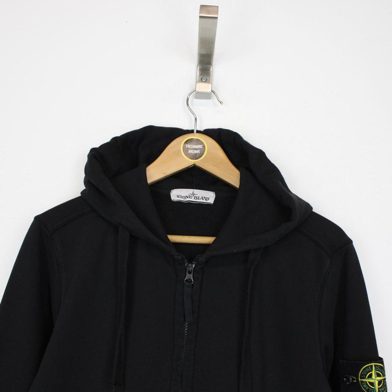 Stone Island SS 2019 Black Full Zip Cotton Hoodie Jumper