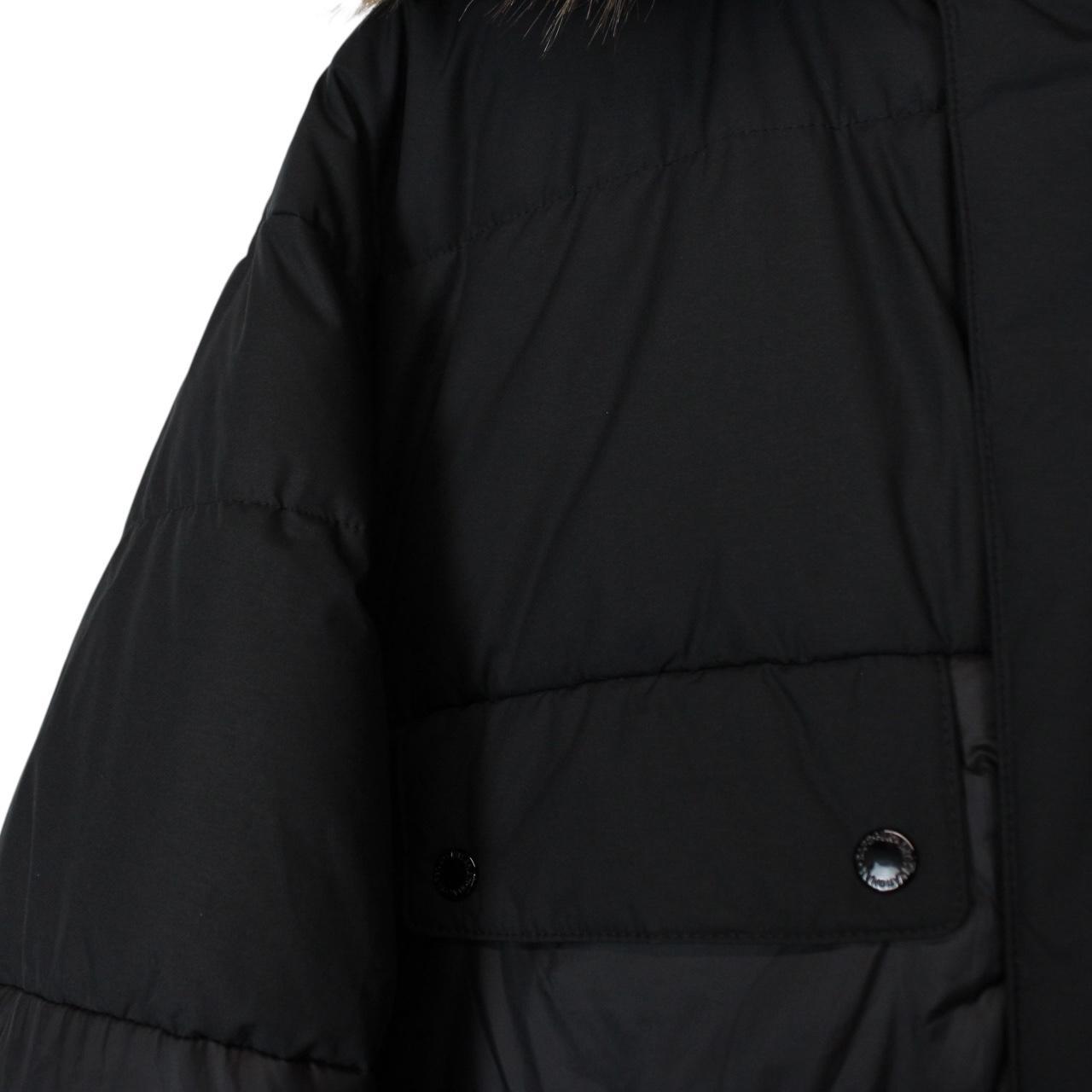 Barbour International Black Contrast Redford Faux Fur Hooded Parka Coat