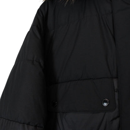 Barbour International Black Contrast Redford Faux Fur Hooded Parka Coat
