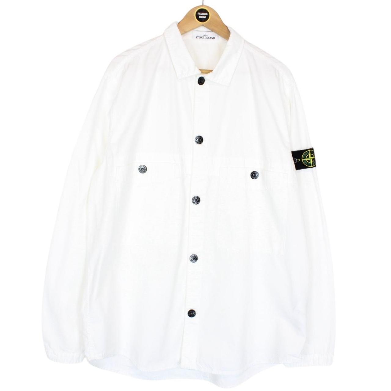 STONE ホワイトシャツジャケット Stone Island SS 2021 Overshirt XL – Freshmans Archive