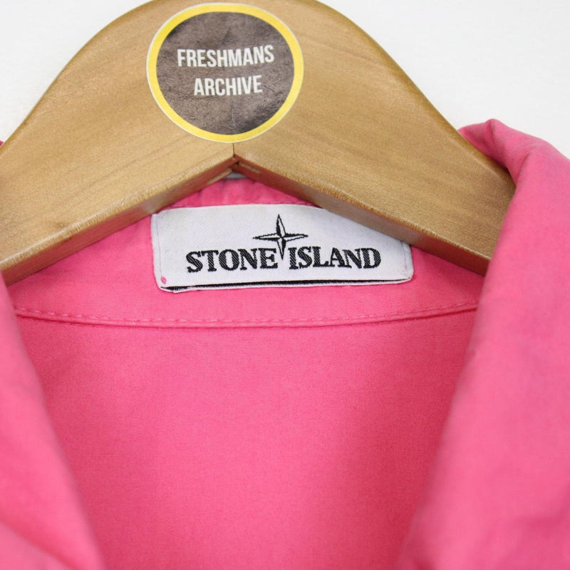 Stone Island AW 2020 Pink Full Zip Cotton Overshirt Jacket