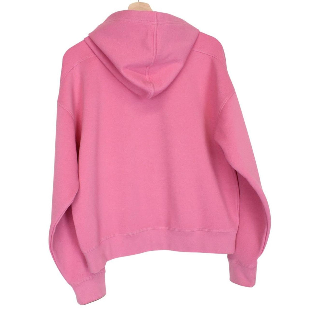 Lacoste pink full zip hoodie cotton with embroidered crocodile logo.