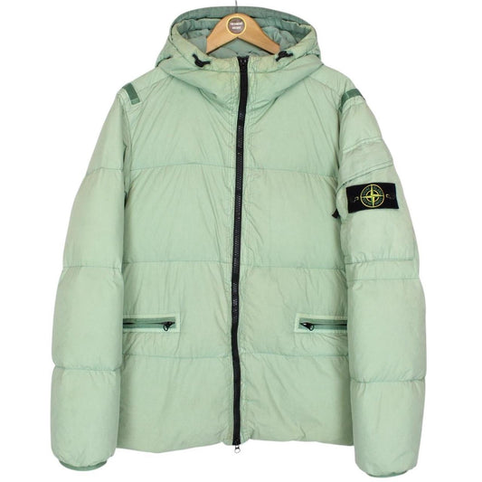 Stone Island AW 2022 Green Garment Dyed Crinkle Reps R-NY Down Puffer Jacket