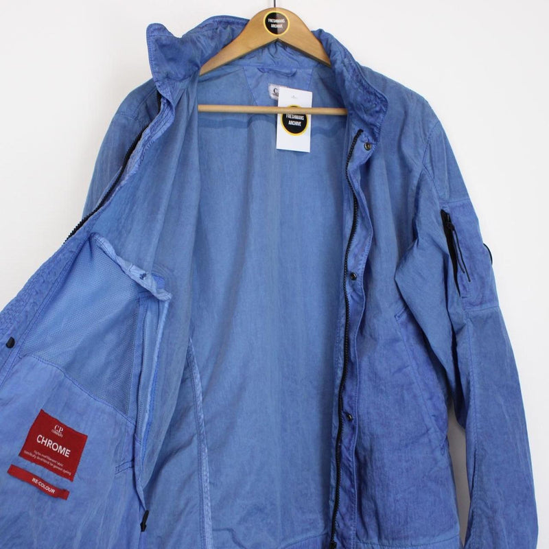 CP Company Blue Chrome Re-Colour Full Zip Lens Jacket