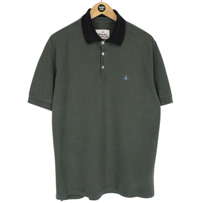 Vivienne Westwood Green Short Sleeve Orb Polo Shirt