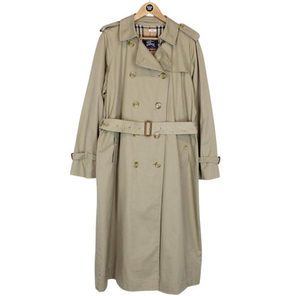 Vintage 90s Burberry Beige Double Breasted Belted Trench Coat