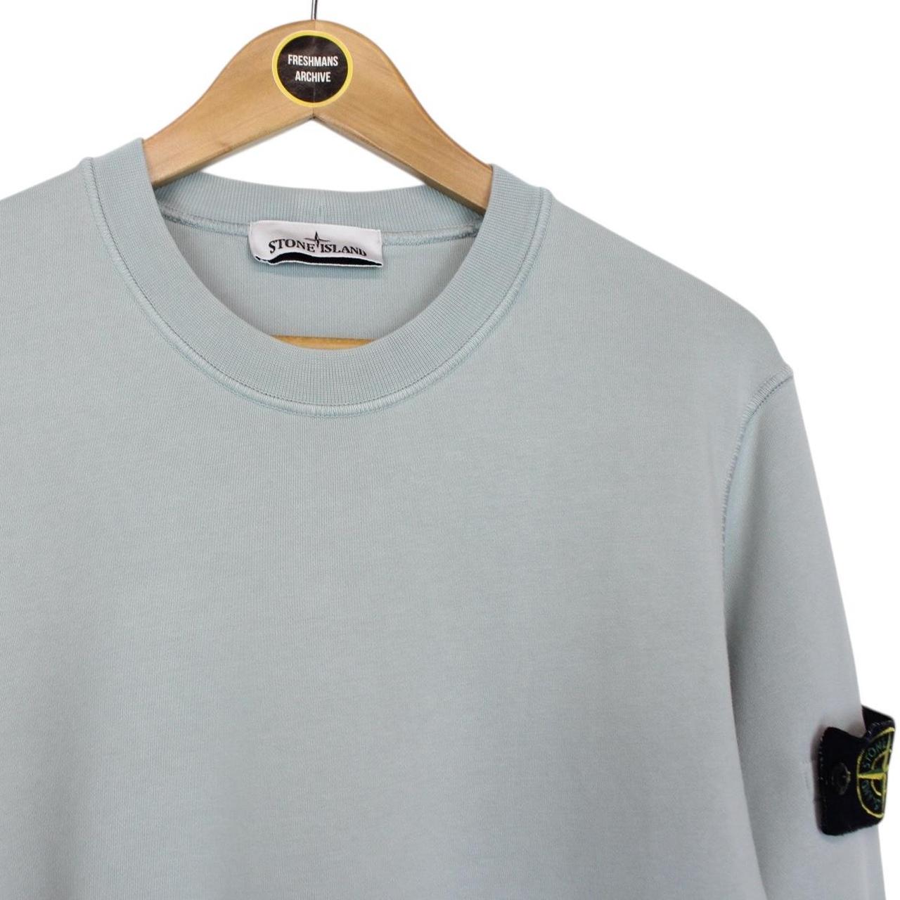 Stone Island Blue Cotton Sweatshirt Jumper