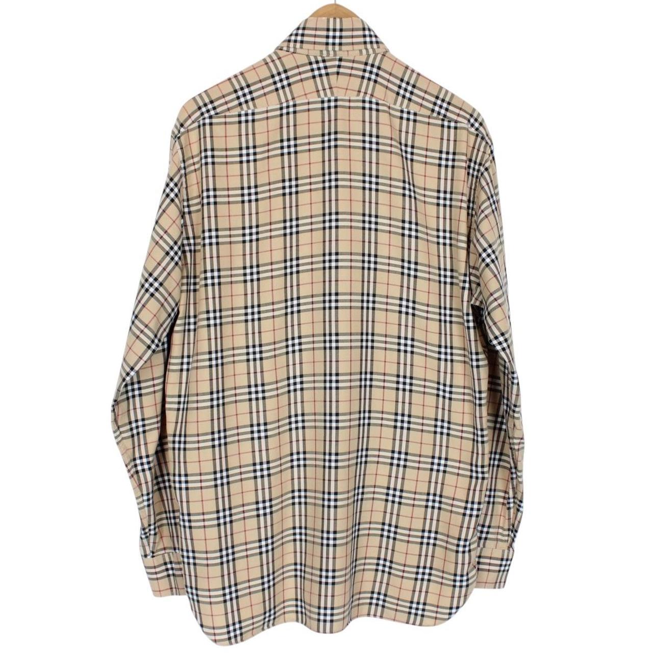 Vintage Burberry London Beige Nova Check Long Sleeve Shirt