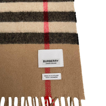 Burberry Tan Brown Nova Check Cashmere Scarf