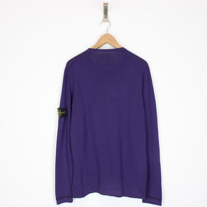 Stone Island SS 2016 Purple Thin Cotton Knit Sweatshirt