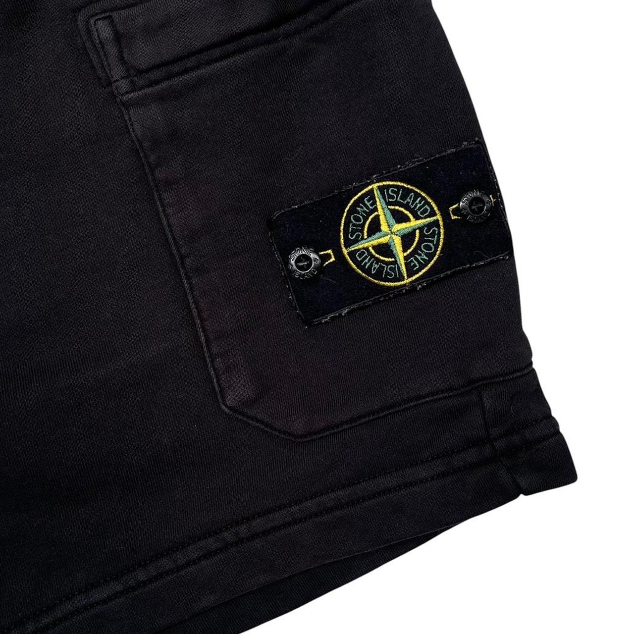 Stone Island SS 2024 Black Cotton Jogger Shorts